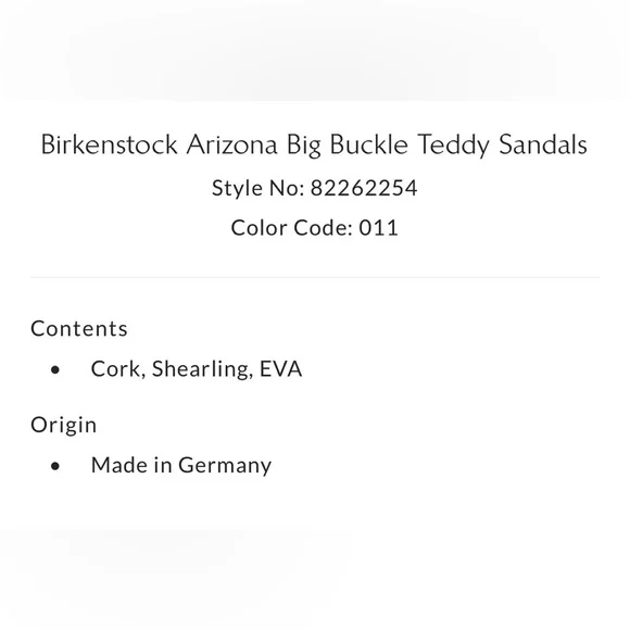 Free People x Birkenstock Arizona Big Buckle Teddy Sandals Size 10 NIB - Picture 5 of 16